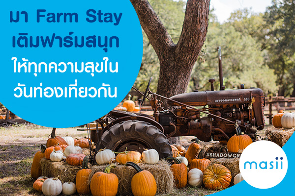 มา Farm Stay เติมฟาร์มสนุกให้ทุกความสุขในวันท่องเที่ยวกัน มา Farm Stay เติมฟาร์มสนุกให้ทุกความสุขในวันท่องเที่ยวกัน