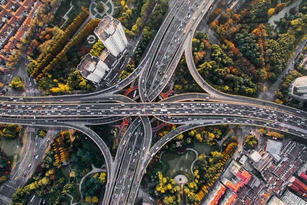 ใช้โดรนตรวจสภาพการจราจร