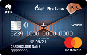 บัตรเครดิต เคทีซี เอ็กซ์ บางกอกแอร์เวย์ส เวิลด์ รีวอร์ด มาสเตอร์การ์ด