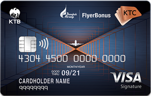 บัตรเครดิต เคทีซี เอ็กซ์ บางกอกแอร์เวย์ส วีซ่า ซิกเนเจอร์