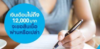 ได้เงินเดือนไม่ถึง 12,000บาท จะขอสินเชื่อผ่านหรือเปล่า