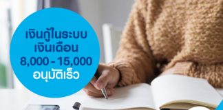 เงินกู้ในระบบ เงินเดือน 8,000-15,000 อนุมัติเร็ว