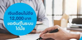 เงินเดือนไม่ถึง 12,000 บาท ขอเงินกู้ในระบบได้มั้ย