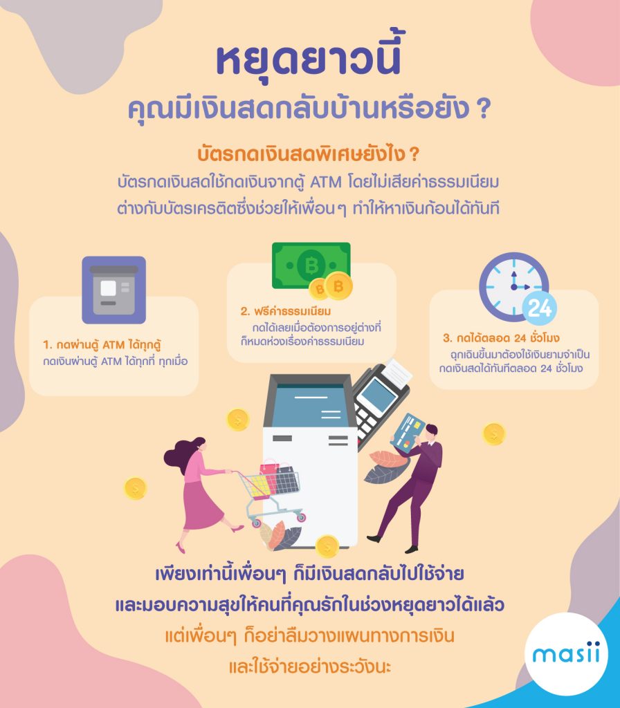 หยุดยาวนี้ คุณมีเงินสดกลับบ้านหรือยัง?