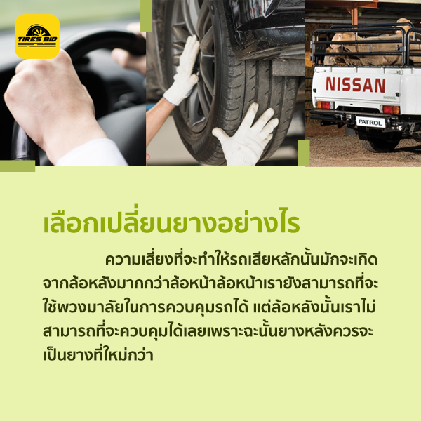 ป้องกันรถหมุน ท้ายปัด จากการเลือกซื้อยางรถยนต์ใหม่ 