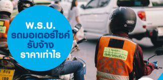 พ.ร.บ. รถมอเตอร์ไซค์รับจ้าง ราคาเท่าไร