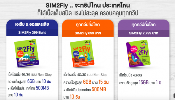 ไปเที่ยวต่างประเทศใช้ Sim2fly ของ AIS ดีไหม?