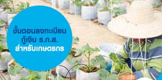 ขั้นตอนลงทะเบียน กู้เงิน ธ.ก.ส. สำหรับเกษตรกร  