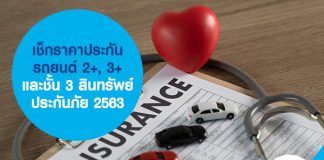 เช็กราคาประกันรถยนต์ 2+, 3+ และชั้น 3 สินทรัพย์ประกันภัย 2563