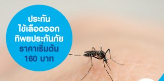 ประกันไข้เลือดออก ทิพยประกันภัย ราคาเริ่มต้น 160 บาท 