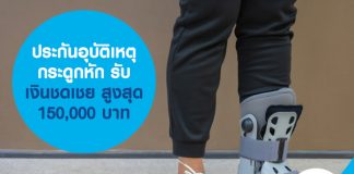 ประกันอุบัติเหตุ กระดูกหัก รับเงินชดเชย สูงสุด 150,000 บาท  