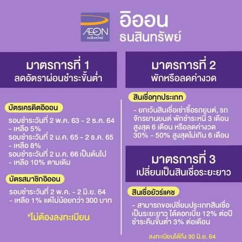 มาตราการพักชำระหนี้ อิออน