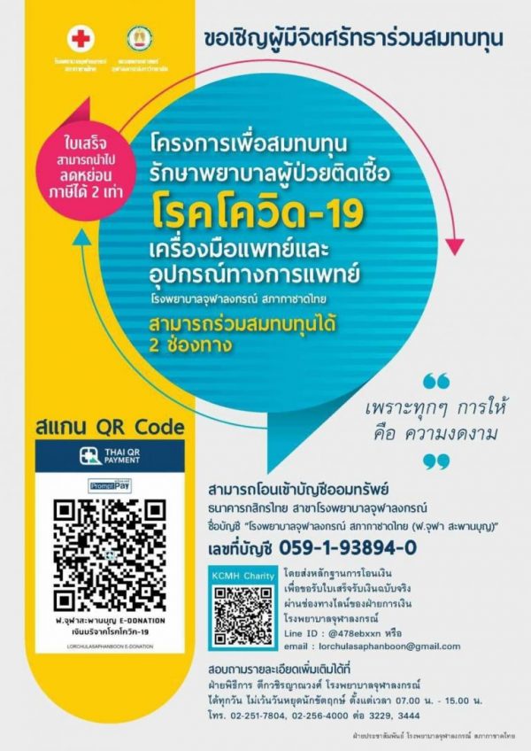 10 ช่องทางบริจาค ช่วยเหลือผู้ป่วยโควิด-19 มีที่ใดบ้าง