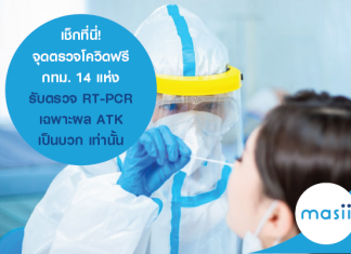 เช็กที่นี่! จุดตรวจโควิดฟรี กทม. 14 แห่ง รับตรวจ RT-PCR เฉพาะผล ATK เป็นบวก เท่านั้น เช็กที่นี่! จุดตรวจโควิดฟรี กทม. 14 แห่ง รับตรวจ RT-PCR เฉพาะผล ATK เป็นบวก เท่านั้น