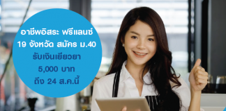 อาชีพอิสระ ฟรีแลนซ์ 19 จังหวัด สมัครประกันสังคม ม.40 รับเงิน 5,000 บาท ถึง 24 ส.ค.นี้