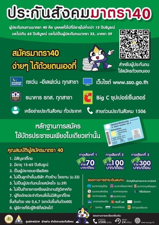 เช็กสิทธิที่นี่! ประกันสังคม ม. 40 อาชีพอิสระ รับเงินเยียวยาประกันสังคม 5,000 บาท
