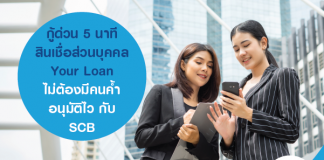 กู้ด่วน 5 นาที สินเชื่อส่วนบุคคล Your Loan ไม่ต้องมีคนค้ำ อนุมัติไว กับ SCB