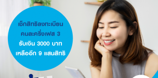 เช็กสิทธิลงทะเบียน คนละครึ่งเฟส 3 รับเงิน 3000 บาท เหลืออีก 9 แสนสิทธิ