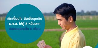 สินเชื่อสู้ภัยโควิด ธ.ก.ส. วงเงิน 10,000 บาท ปลอดเงินต้นดอกเบี้ย 6 เดือน