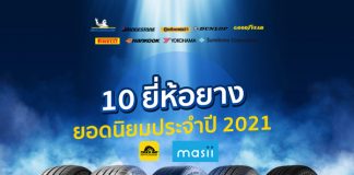 10 ยี่ห้อยางยอดนิยมประจำปี 2021