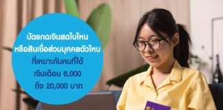 บัตรกดเงินสดใบไหน หรือสินเชื่อส่วนบุคคลตัวไหน ที่เหมาะกับคนที่ได้ เงินเดือน 6,000-20,000 บาท
