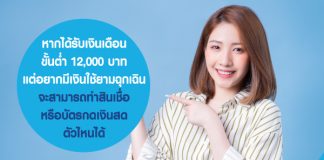 หากได้รับเงินเดือน ขั้นต่ำ 12,000 บาท แต่อยากมีเงินใช้ยามฉุกเฉิน จะสามารถทำสินเชื่อ หรือบัตรกดเงินสดตัวไหนได้
